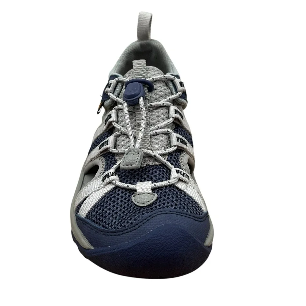 Teva Manatee Boys Girls Sport Sandals Size 11 Gray Navy Blue Closed Toe Shoes